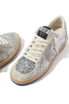 Ball Star Glitter & Suede Sneakers